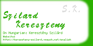 szilard kereszteny business card