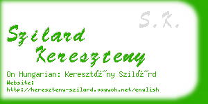 szilard kereszteny business card